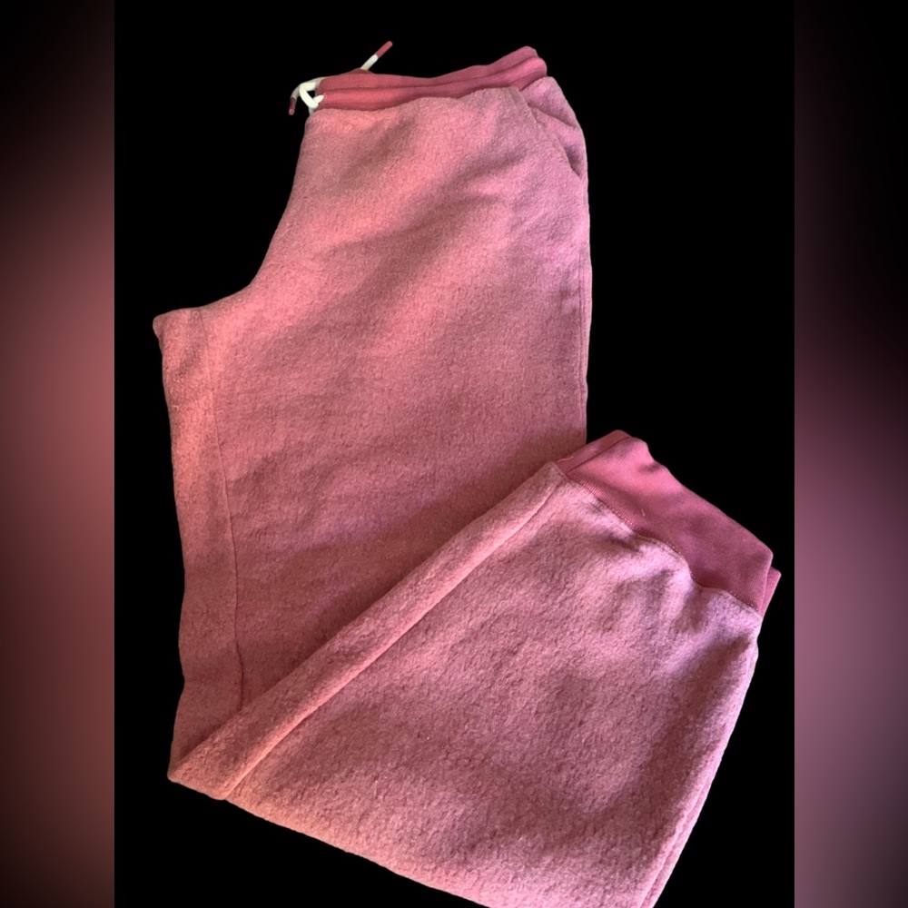 Members Mark Reverse Fleece Jogger Dark Rose Pink Plus Size XXL Lounge Pants - Picture 2 of 11